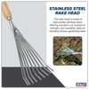 Premier Leaf Hand Rake with Ash Handle & Stainless Steel Tines