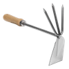 Premier  2-in-1 Hoe and Cultivator with Ash Handle & Stainless Steel Tines/Blade