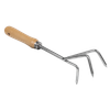 Premier Cultivator with Short Ash Handle & Stainless Steel Tines