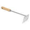 Premier Garden Hand Rake with Short Ash Handle & Stainless Steel Tines