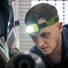 Rechargeable Head Torch with Auto-Sensor 8W COB LED - Green