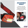 Rechargeable Head Torch with Auto-Sensor 8W COB LED - Red
