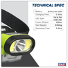 Rechargeable Head Torch with Auto-Sensor 5W & 3W COB LED