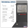 Infrared Cabinet Heater 1.4/2.8kW 230V