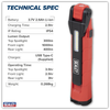 Rechargeable 360° Inspection Light 10W & 2 x 4W SMD LED - Red