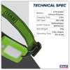 Rechargeable Head Torch with Auto-Sensor 2W COB LED - Green