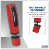 Rechargeable 360° Inspection Light 8W & 3W SMD LED - Red