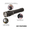 Rechargeable Aluminium Torch with Adjustable Focus 10W SMD LED