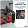 Tyre Inflator & High-Volume Air Pump 12V/230V AC