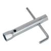 Long Reach Double End Spark Plug Box Spanner with L-Bar 17/21mm