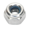 Zinc Plated Nylon Locknut M4, DIN 982 - Pack of 100
