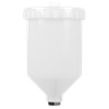 Paint Spray Gun Pot with Brass Fitting 600ml - White