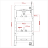 Viking Floor Type Air/Hydraulic Press with Sliding Ram and Foot Pedal 50 Tonne