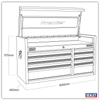 Premier™ Heavy-Duty Extra-Wide Topchest 8 Drawer 1040mm - Black