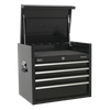 Premier™ Heavy-Duty Topchest 4 Drawer 660mm - Black