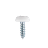Numberplate Screw with Plastic Enclosed Head 4.8 x 18mm, White - Pack of 50