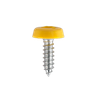 Numberplate Screw with Plastic Enclosed Head 4.8 x 18mm, Yellow - Pack of 50