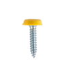 Numberplate Screw with Plastic Enclosed Head 4.8 x 24mm, Yellow - Pack of 50