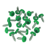 Numberplate Screws 4.8 x 18mm, Green - Pack of 50