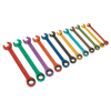 Siegen Multi-Coloured Combination Ratchet Spanner Set 12pc