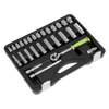 Siegen Socket Set 3/8"Sq Drive 28pc
