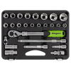 Siegen Extendable Ratchet Socket Set 1/2"Sq Drive 26pc