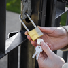 Siegen Brass Body Padlock with Brass Cylinder Long Shackle 40mm