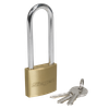 Siegen Brass Body Padlock with Brass Cylinder Long Shackle 40mm