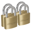 Siegen Brass Body Padlock with Brass Cylinder Keyed Alike - Pack of 4