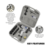 Air Impact Wrench Kit with Sockets 1/2"Sq Drive