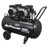 100L Oil Free Low Noise Direct Drive Air Compressor 2 x 2hp