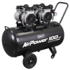 100L Oil Free Low Noise Direct Drive Air Compressor 2 x 2hp