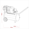 100L V-Twin Direct Drive Air Compressor 3hp