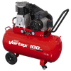 100L Belt Drive Air Compressor with Cast Cylinders & Wheels 3.5hp