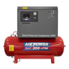 200L Low Noise Belt Drive Air Compressor with Cast Cylinders 3hp
