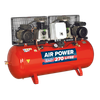 270L Belt Drive Air Compressor with Cast Cylinders 2 x 3hp