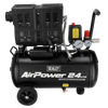 24L Low Noise Oil Free Direct Drive Air Compressor 1hp