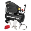 24L Direct Drive Air Compressor 2hp with 4pc Air Accessory Kit