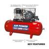 200L Belt Drive Air Compressor with Cast Cylinders 5.5hp 2-Stage