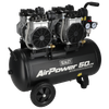 50L Low Noise Oil Free Direct Drive Air Compressor 2 x 2hp