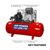 270L Belt Drive Air Compressor with Cast Cylinders 7.5hp 2-Stage