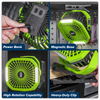 4-Speed Portable Clip Fan with Worklight 8"