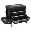 Mechanic's Utility Seat & Toolbox - Black