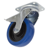 160mm Castor Wheel with Swivel Plate & Total Lock