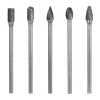 Tungsten Carbide Rotary Burr Set Extra-Long 5pc