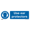 Worksafe® Use Ear Protectors Safety Sign, Rigid Plastic - Pack of 10