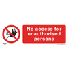 Worksafe® No Access Safety Sign, Self-Adhesive Vinyl - Pack of 10
