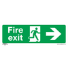 Worksafe® Fire Exit (Right) Safety Sign - Rigid Plastic