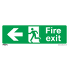 Worksafe® Fire Exit (Left) Safety Sign, Rigid Plastic - Pack of 10