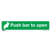 Worksafe® Push Bar To Open Safety Sign - Rigid Plastic